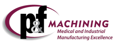 Logo for P & F MACHINING, INC.